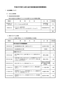 平成26年度 事業報告 [PDFファイル 184KB]