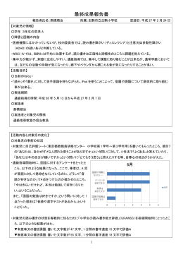 最終成果報告書