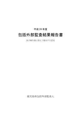 包括外部監査結果報告書