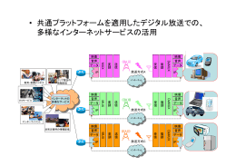 &bull; 共通プラットフォームを適用したデジタル放送での、 多様なインターネット