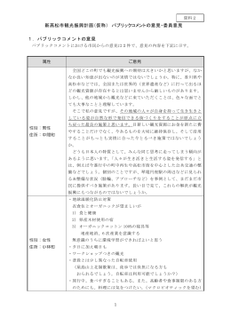 （仮称）パブリックコメントの意見及び委員意見（PDF形式、798KB）