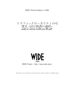 トラフィックローカリティの可 視化 &ndash;試行錯誤の過程&ndash;