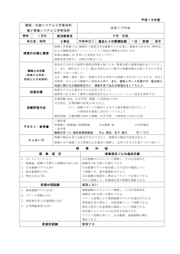 平成19年度 建設・生産システム工学専攻科 電子情報