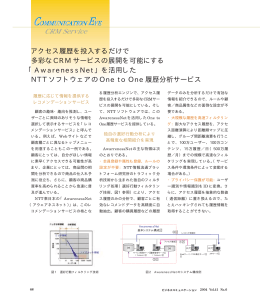 アクセス履歴を投入するだけで 多彩なCRMサービスの展開を可能にする
