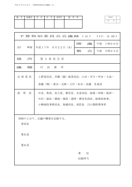 予算特別委員会会議録 開 議 午後 1時00分 日 時 平成17年 6