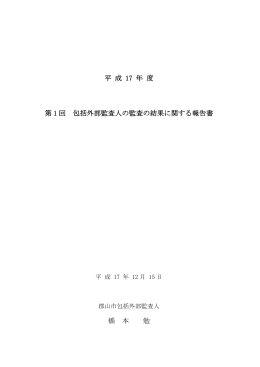 監査の結果に関する報告書（PDF：2104KB）