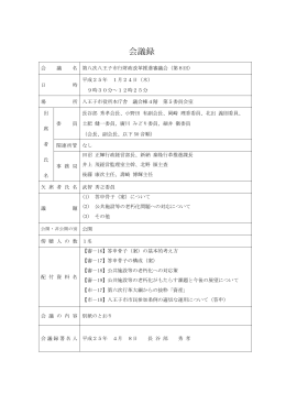会議録 - 八王子市