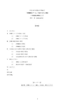 「沖縄移住ブーム」の成り立ちと現状 - 大阪市立大学大学院文学研究科