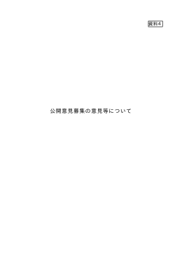 公開意見募集の意見等について