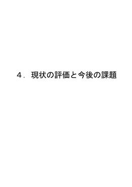 4．現状の評価と今後の課題