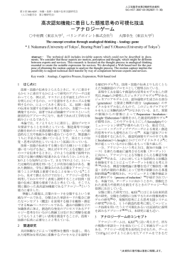 高次認知機能に着目した類推思考の可視化技法 －アナロジーゲーム