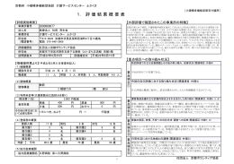 1． 評価結果概要表