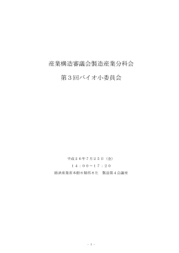 第3回議事録 - 経済産業省