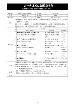ガーナはどんな国だろう－貧困問題とフェアトレードを通して国際