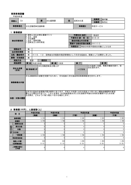 事務事業調書 1 事業概要 2 事業費(千円)、人員推移(人)