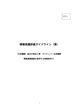 情報保護評価ガイドライン（案）