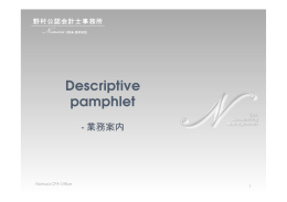 Descriptive pamphlet