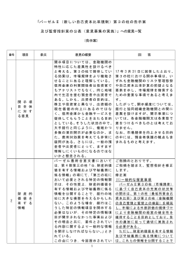 「バーゼルⅡ（新しい自己資本比率規制）第3の柱の告示案 及び