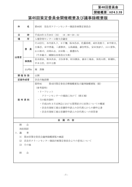 第46回策定委員会開催概要及び議事録概要版(PDF