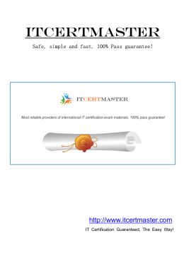Exam - ITCertMaster