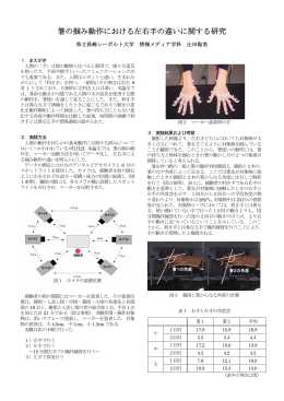 箸の掴み動作における左右手の違いに関する研究