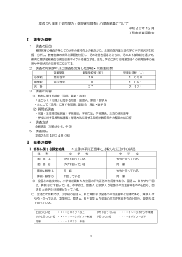 平成25年度 全国学力・学習状況調査結果 [PDFファイル／268KB]