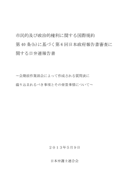 日弁連報告書 - 日本弁護士連合会