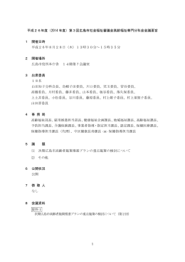 第3回高齢福祉専門分科会議事要旨(PDF文書)