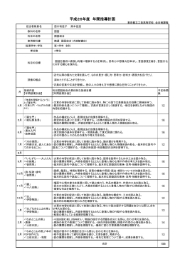 平成26年度 全日制課程 年間授業計画書