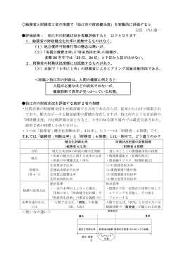 6 総務省と財務省 2 省の指標で「狛江市の財政健全度」を客観的に評価