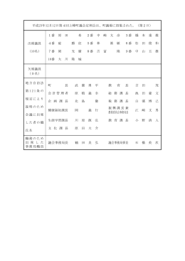 出席議員 - 上峰町