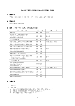 平成25年度第1回新城市地域公共交通会議議事録 [678KB pdfファイル]