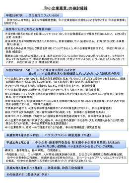 「中小企業憲章」の検討経緯（PDF形式：42KB）