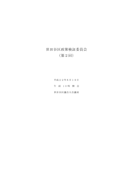 政策検証委員会（第2・3回）議事録（PDF形式：799KB）