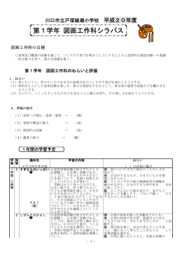 第1学年 図画工作科シラバス