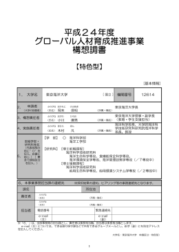 平成24年度 グローバル人材育成推進事業 構想調書