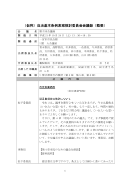 （仮称）自治基本条例素案検討委員会会議録（概要）