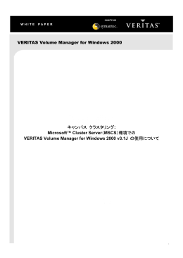 VERITAS Volume Manager for Windows 2000