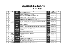 総合学科授業体験ガイド