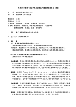 第1回運営評価委員会の概要 （PDFファイル 125.9KB）