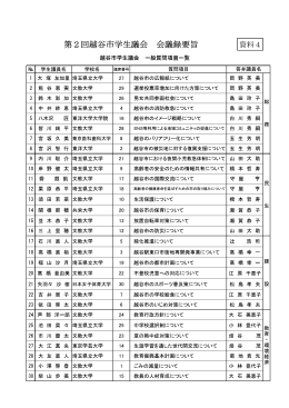 資料4 第2回越谷市学生議会 会議録要旨（PDF：785KB）