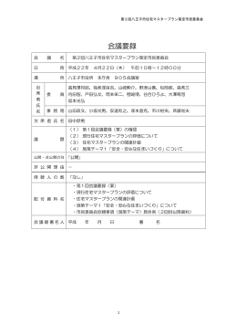 会議要録 - 八王子市