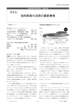 知的財産の活用の最新事情