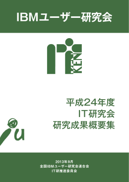 H24年度 IT研究会 研究成果概要集