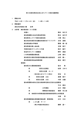 議事録 - 高知県庁