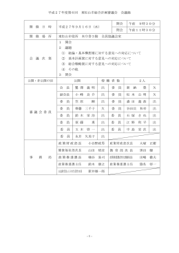 開 催 日 時 平成27年9月16日（水）
