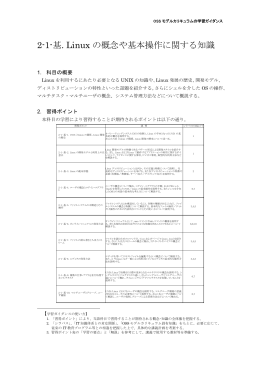 Linuxの概念や基本操作に関する知識 - IPA 独立行政法人 情報処理