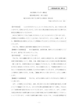 電力自由化と原子力に関する小委員会（第2回） （PDF形式:256KB）