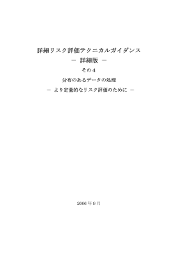 詳細リスク評価テクニカルガイダンス 詳細版（その4）