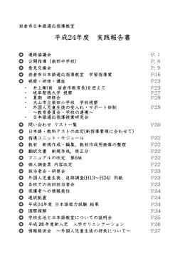 平成24年度 実践報告書